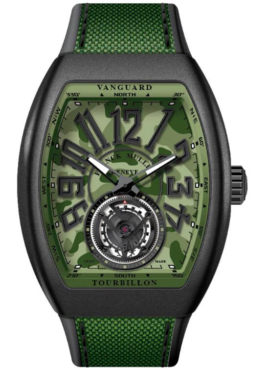Buy Franck Muller Vanguard Titanium Case Camouflage Tourbillon - Green Replica Watch for sale Cheap Price V 45 T CAMOU MC (TT) (NR) (VE) (CAM VE NR NR) - Click Image to Close